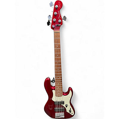 Used 1999 Fender Roscoe Beck Artist Series Signature Bass V  RED Electric Bass Guitar