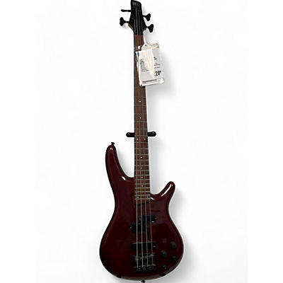 Ibanez Used 1999 Ibanez SR400 Trans Red Electric Bass Guitar