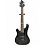 Used 1999 Schecter Guitar Research 007 Elite Left Handed Translucent Black Solid Body Electric Guitar Translucent Black