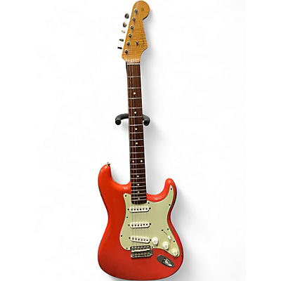 Used 2000 Fender 1960 Relic Stratocaster Custom shop Fiesta Red Solid Body Electric Guitar