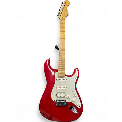 Used 2000 Fender American Deluxe Stratocaster HSS Crimson Red Trans Solid Body Electric Guitar
