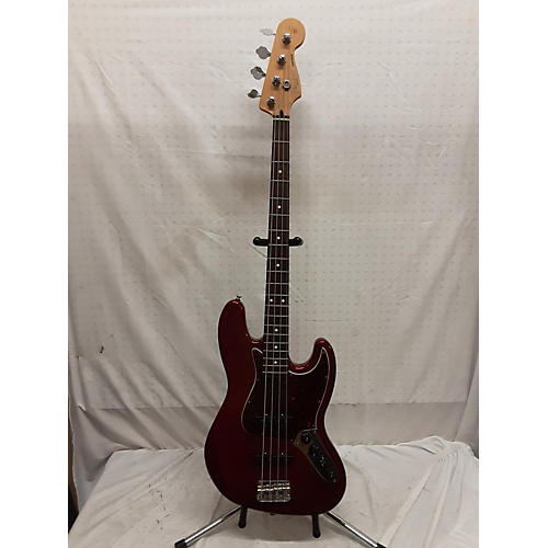 Used 2000 Fender Deluxe Active Jazz Bass Candy Apple Red Metallic Electric Bass Guitar Candy Apple Red Metallic