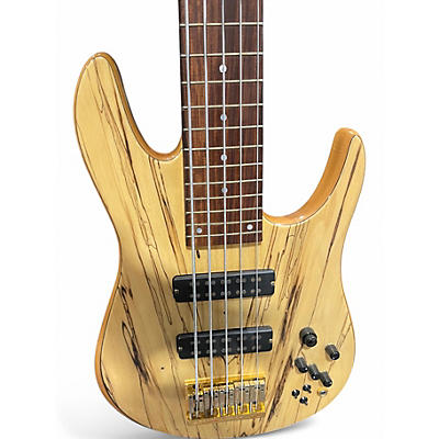 Used 2000 Fodera AJ5 Spalted Maple Electric Bass Guitar