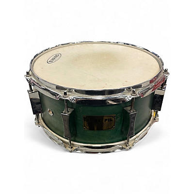 Used 2000 Pork Pie 6X12 Little Squealer Snare Green Drum