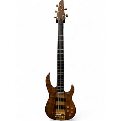 Used 2000s Carvin LB75 Koa Natural Electric Bass Guitar
