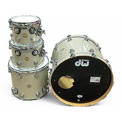 Used 2000s DW 4 Piece Collector's Series BROKEN GLASS Drum Kit