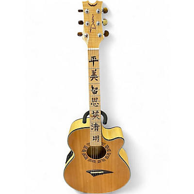 Used 2000s Dean zen LE Natural Acoustic Electric Guitar