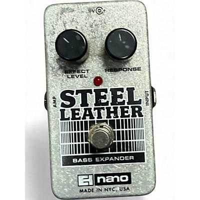 Used 2000s Electro-Harmonix Steel Leather Nano Bass Expander Bass Effect Pedal