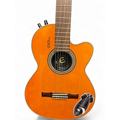Used 2000s Epiphone  CHET ATKINS  NATURAL Classical Acoustic Electric Guitar