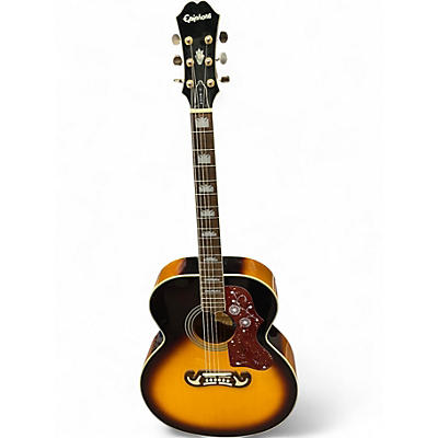 Used 2000s Epiphone EJ200 2 Tone Sunburst Acoustic Guitar