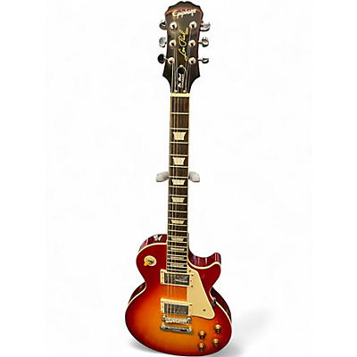 Used 2000s Epiphone Les Paul Standard Cherry Sunburst Solid Body Electric Guitar