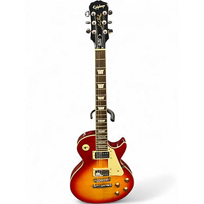 Used 2000s Epiphone Les Paul Standard Cherry Sunburst Solid Body Electric Guitar