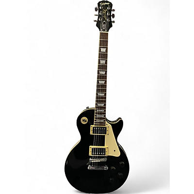 Used 2000s Epiphone Les Paul Standard Ebony Solid Body Electric Guitar