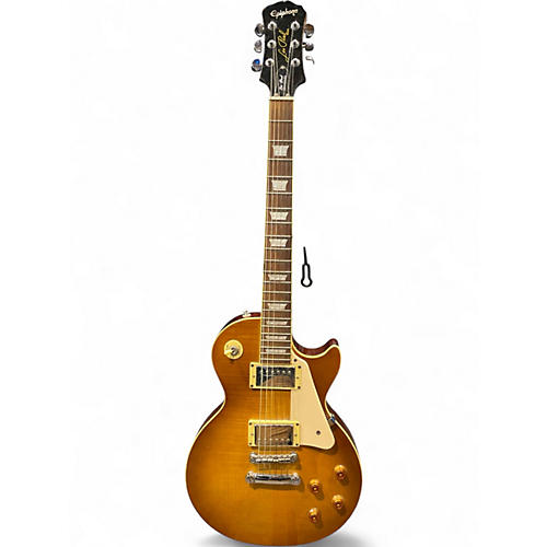 Used 2000s Epiphone Les Paul Standard Honey Burst Solid Body Electric Guitar Honey Burst