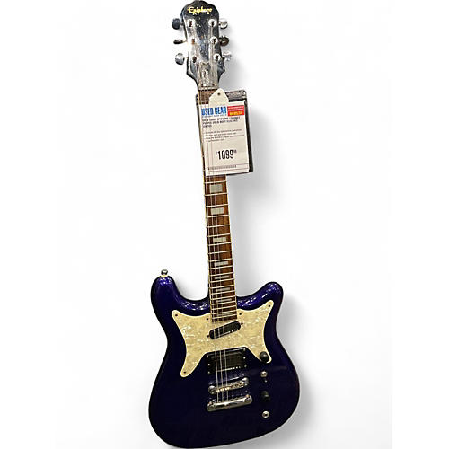 Used 2000s Epiphone coronet Purple Solid Body Electric Guitar Purple