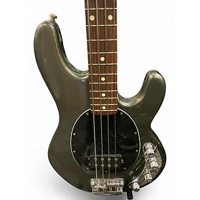 Used 2000s Ernie Ball Music Man Stingray 4 String Silver Electric Bass Guitar