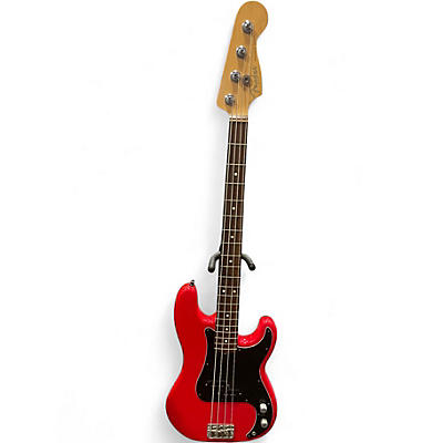 Used 2000s Fender AMERICAN PRECISION BASS Hot Rod Red Electric Bass Guitar