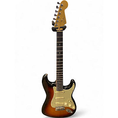 Used 2000s Fender American Deluxe Stratocaster 3 Color Sunburst Solid Body Electric Guitar