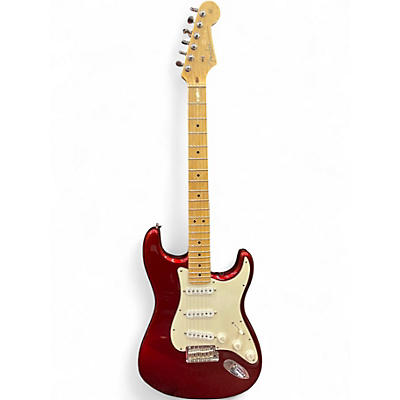 Used 2000s Fender American Standard Stratocaster Candy Apple Red Metallic Solid Body Electric Guitar