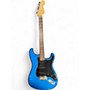 Used 2000s Fender American Standard Stratocaster Chrome Blue Solid Body Electric Guitar Chrome Blue