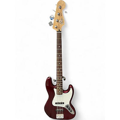 Used 2000s Fender Jazz Bass Wine Red Electric Bass Guitar
