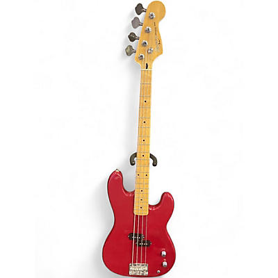 Used 2000s Fender Player Precision Bass Candy Apple Red Electric Bass Guitar