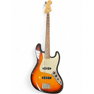 Used 2000s Fender Standard Jazz Bass 3 Tone Sunburst Electric Bass Guitar