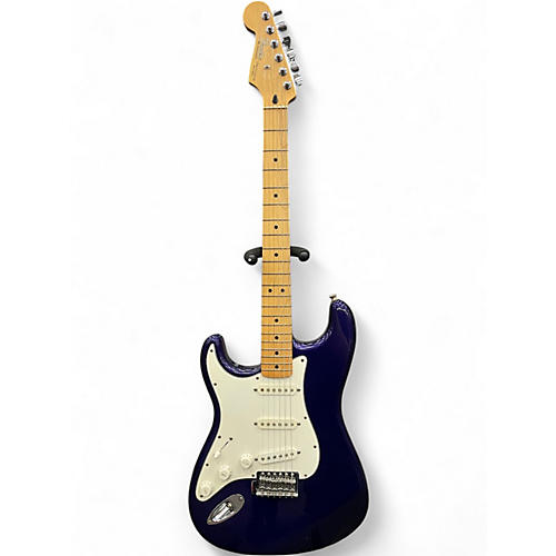 Used 2000s Fender Standard Stratocaster LH Midnight Blue Solid Body Electric Guitar Midnight Blue