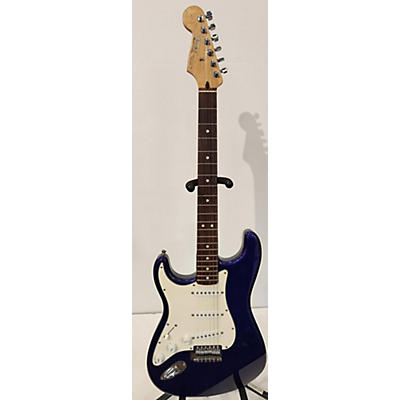 Fender Used 2000s Fender Standard Stratocaster Left Handed Blue Electric Guitar