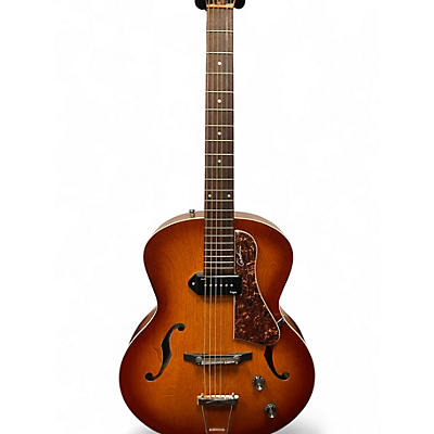 Used 2000s Godin 5th Avenue Kingpin P90 Sunburst Hollow Body Electric Guitar