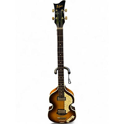 Used 2000s Hofner 500/1 v63 reissue Tobacco Burst Electric Bass Guitar