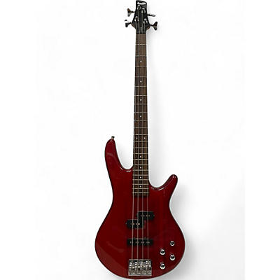 Used 2000s Ibanez GSR200 Red Electric Bass Guitar