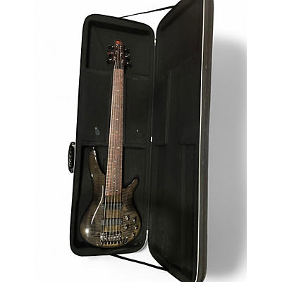 Used 2000s Ibanez Sound Gear SR706 Transparent Black Electric Bass Guitar