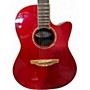 Used 2000s Ovation CC24 Celebrity Red Acoustic Electric Guitar Red