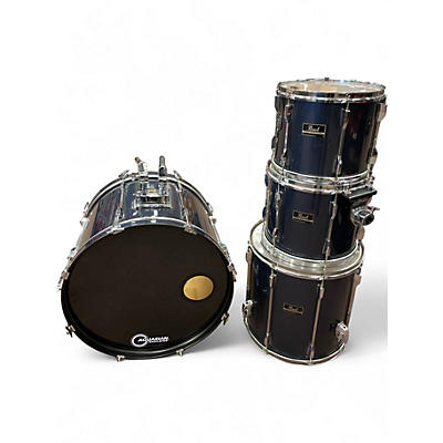 Used 2000s Pearl 4 Piece Export Baltic Blue Drum Kit