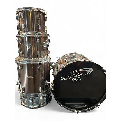 Used 2000s Percussion Plus 5 Piece PP4100MGR Metallic Gray Drum Kit