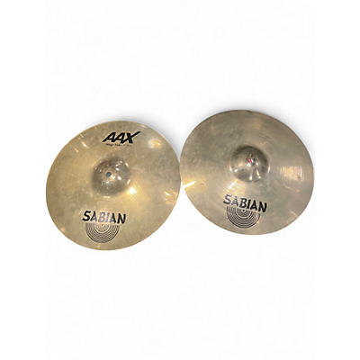 Used 2000s SABIAN 14in AAX Stage Hi Hat Pair Cymbal