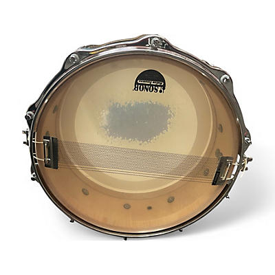 Used 2000s SONOR 14in DELITE snare 14x5 birds eye amber Drum