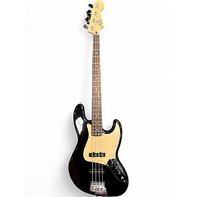 Used 2000s Squier Affinity Jazz Bass Black Electric Bass Guitar