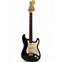 Used 2000s Squier Standard Stratocaster Black Solid Body Electric Guitar Black
