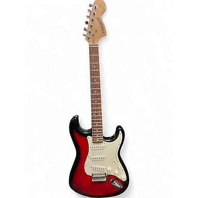 Used 2000s Starcaster by Fender Stratocaster Crimson Burst Solid Body Electric Guitar