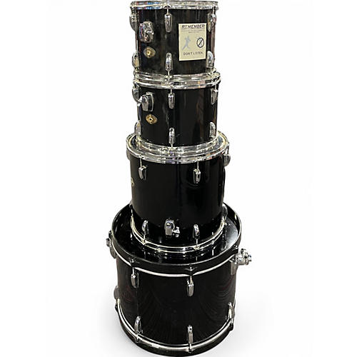 Used 2000s TAMA 4 Piece SWINGSTAR PIANO BLACK Drum Kit PIANO BLACK