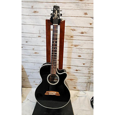 Takamine Used 2000s Takamine EF261S Black Acoustic Electric Guitar