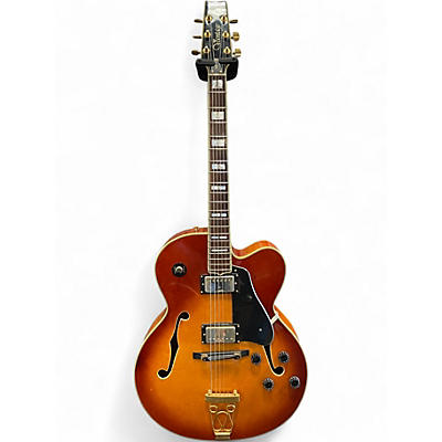 Used 2000s Vantage 655 2 Tone Sunburst Hollow Body Electric Guitar