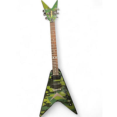 Used 2000s Washburn Dime V Camo Solid Body Electric Guitar