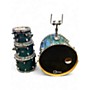 Used 2001 DW 4 Piece Workshop Series aqua blue stain Drum Kit aqua blue stain