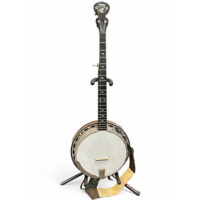 Used 2001 Deering Deluxe 5-String Brown Banjo