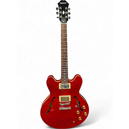 Used 2001 Epiphone Dot Cherry Hollow Body Electric Guitar Cherry