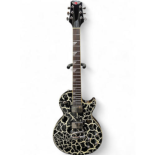 Used 2001 Epiphone Les Paul Nuclear Extreme Black Crackle Solid Body Electric Guitar Black Crackle