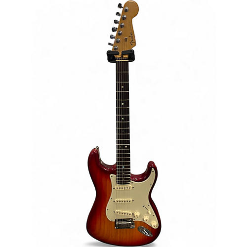 Used 2001 Fender American Deluxe Stratocaster AGED CHERRY BURST Solid Body Electric Guitar AGED CHERRY BURST